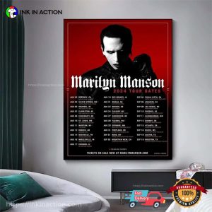 Marilyn Manson 2024 Tour Dates Poster