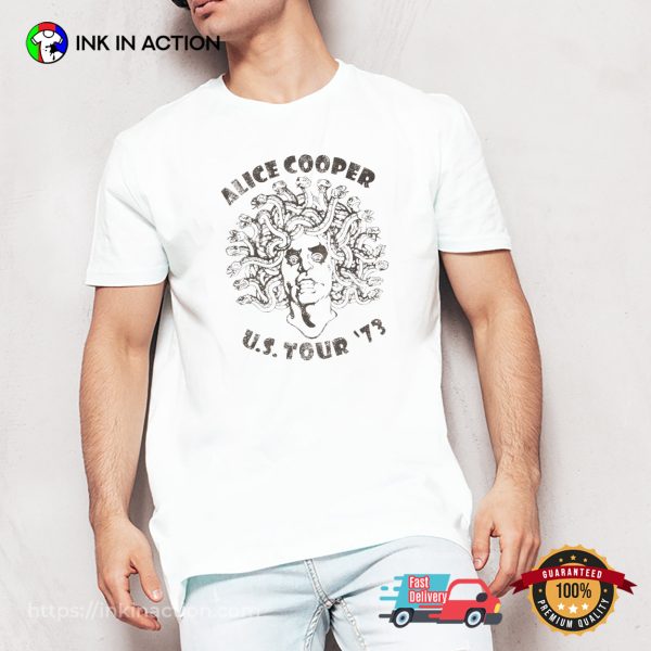 Medusa Alice Cooper US Tour 1973 Retro T-shirt