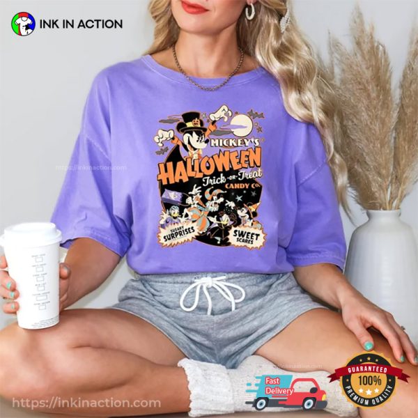 Mickey Halloween Trick Or Treat Retro Comfort Colors T-shirt