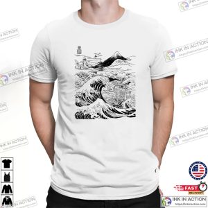 Mountain Fujiyama The Great Wave Painting T-shirt