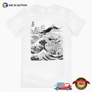 Mountain Fujiyama The Great Wave Painting T-shirt