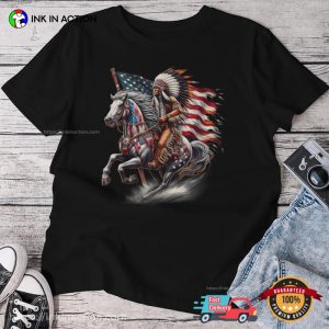 Native American Day Chief Riding Horse Tee 1