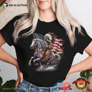 Native American Day Chief Riding Horse Tee