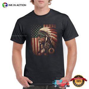 Native American Indian Chief Retro Outfit, native american day california Merch 2