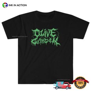 Olive Garden Heavy Metal Rock Logo Classic T shirt 2