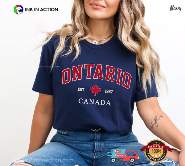 Ontario Est 1867 Canada Vintage Comfort Colors Tee