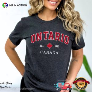 Ontario Est 1867 Canada Vintage Comfort Colors Tee