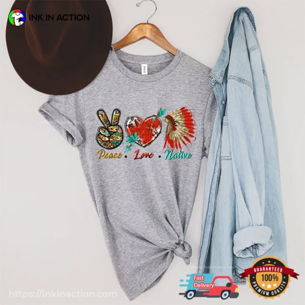 Peace Love Native Celebration Comfort Colors Tee