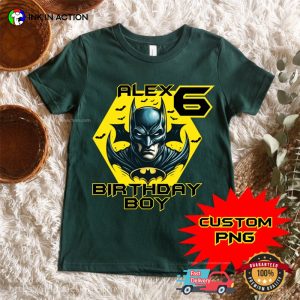 Personalized Name And Age Birthday Boy batman graphic tee 1