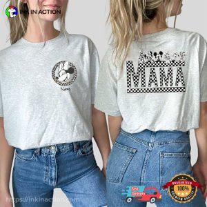 Personalized Retro Mickey And Friends Disney Mama 2 Sided T-shirt