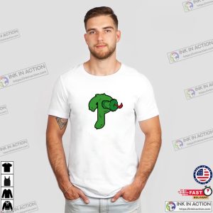 Philadelphia Phillies Green P Logo T shirt 1