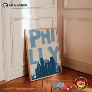 Philly City Retro Philadelphia Phillies Poster 1