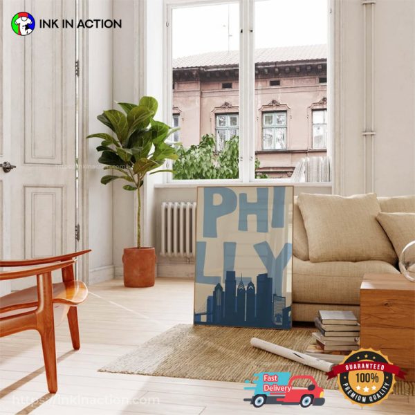 Philly City Retro Philadelphia Phillies Poster