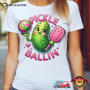 Pickle Ballin Cute Pickle Play Ball T-shirt