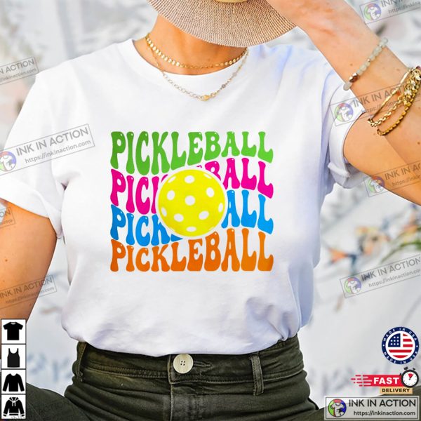 Pickleball Groovy Style T-shirt