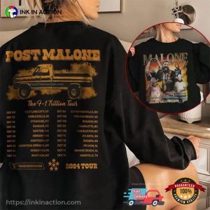 Post Malone The F 1 Trillion Tour 2024 Vintage Graphic T shirt 2