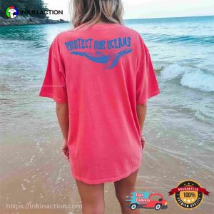 Protect Our Oceans Whale Comfort Colors Back Tee 2