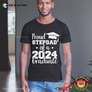 Proud Step Dad Of A 2024 Graduate Unisex T shirt 1