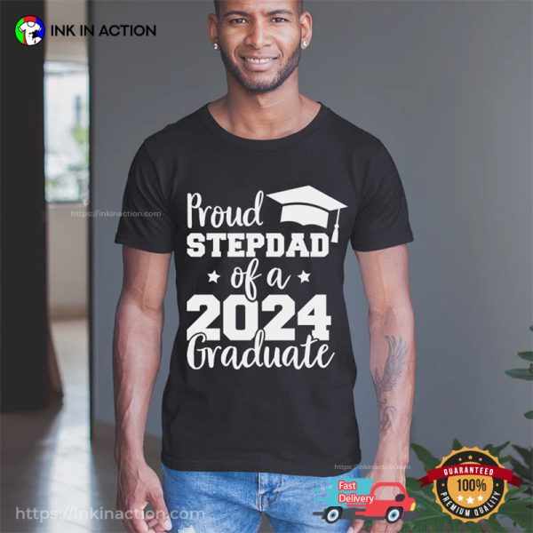 Proud Step Dad Of A 2024 Graduate Unisex T-shirt