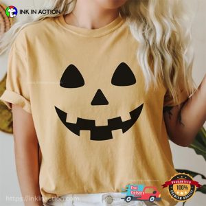 Pumpkin Face Comfort Colors Tee 1