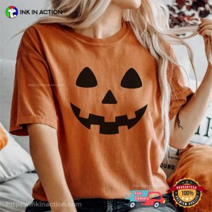 Pumpkin Face Comfort Colors Tee 2