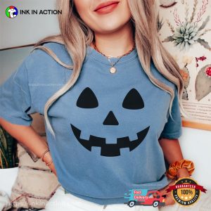 Pumpkin Face Comfort Colors Tee 3