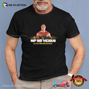 RIP Sid Vicous 1960 2024 WWE T shirt 3