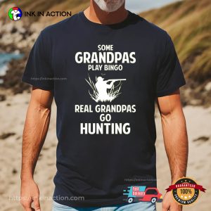 Real Grandpas Go Hunting Funny Grandpas Hunter T-shirt