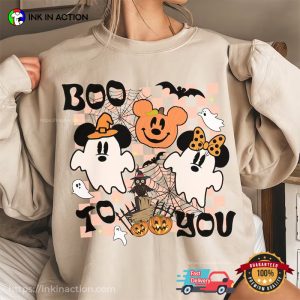 Retro Boo To You Mickey Minnie cute halloween shirts 1