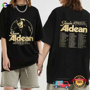 Retro Jason Aldean Highway Desperado Tour 2024 Dates 2 Sided T shirt