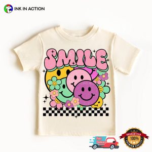 Retro Smile Groovy Style T shirt, Happy world smile day Merch 2