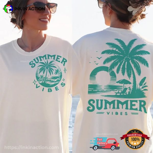 Retro Summer Vibes Beach Vacation Comfort Colors Tee