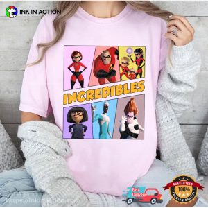 Retro The Incredibles Characters 90s Comfort Colors Tee