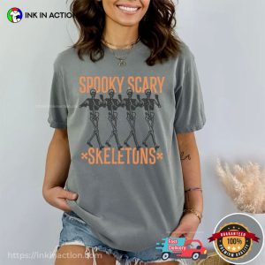 Retro spooky scary skeletons Comfort Colors T-shirt 1