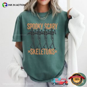 Retro spooky scary skeletons Comfort Colors T shirt 2