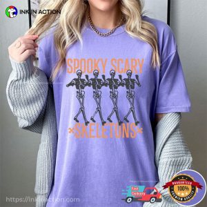 Retro spooky scary skeletons Comfort Colors T shirt 3