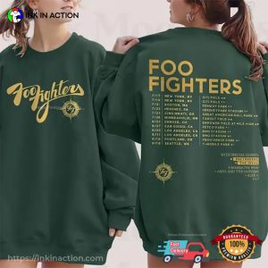 Rock Band Foo Fighters US Tour 2024 2 Sided T shirt