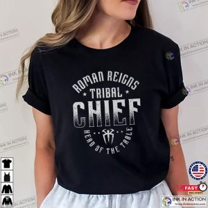 Roman Reigns Tribal Chief Head of The Table Black T shirt 1