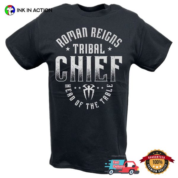 Roman Reigns Tribal Chief Head Of The Table Black T-shirt