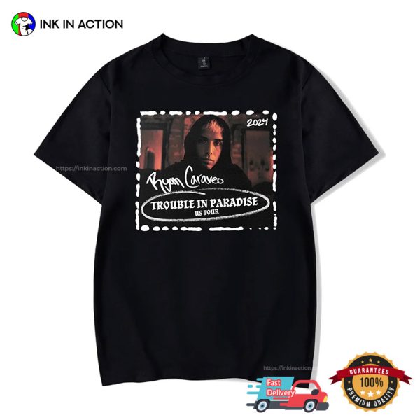 Ryan Caraveo Trouble In Paradise US Tour 2024 Graphic T-shirt