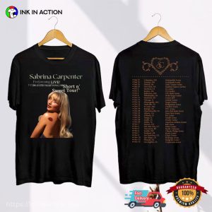 Sabrina Carpenter Live On Tour 2024 Short N Sweet Concert 2 Sided Shirt