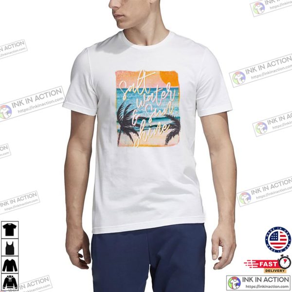 Salt Water And Sunshine Retro Summer Trip Tee