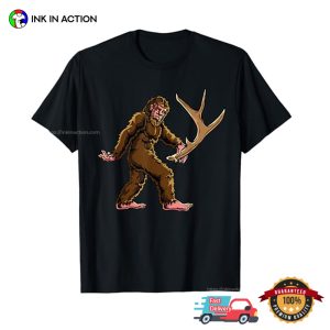 Sasquatch Deer Antler Shed Funny T shirt 3