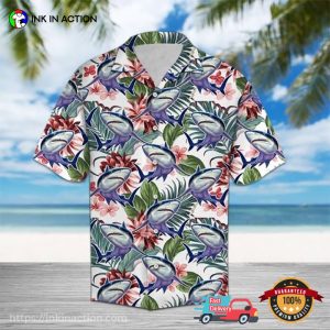 Shark Tropical Flower Hawaiian Shirt