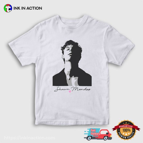 Shawn Mendes Portrait Art Work T-shirt