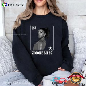 Simone Biles Gymnastics Playing Card USA T-Shirt