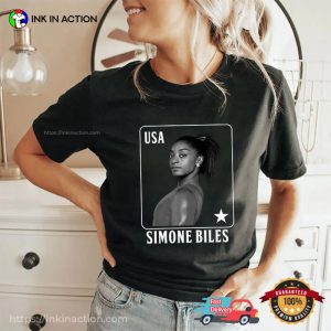 Simone Biles Gymnastics Playing Card USA T Shirt 3