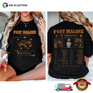 Singer Post Malone The Fools For You Tour 2024 Schedules T shirt 1