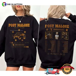 Singer Post Malone The Fools For You Tour 2024 Schedules T shirt 2