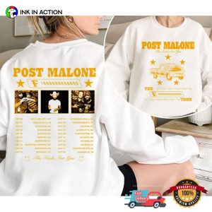 Singer Post Malone The Fools For You Tour 2024 Schedules T shirt 3